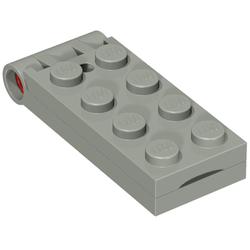 Lego Hinge Plate 2 x 5 with Small Hole [Complete Assembly] / Light Gray