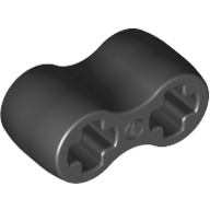 Lego Technic Axle Connector Double Flexible [Rubber] / Black