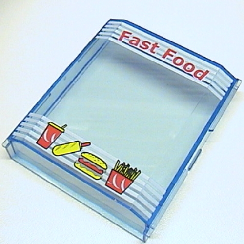 Lego Panel 2 x 8 x 8 with Fast Food Print [4655]