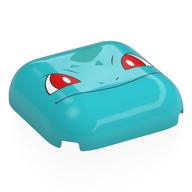 Lego Brick Round, Curved 4 x 4, Bulbasaur Face with Red Eyes Print