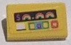 Lego Slope 30 1 x 2 x 2/3 with Cash Register with '$' Dollar Sign, Rainbows, Buttons and Lights on Yellow Background Pattern (Sticker) - Set 41456