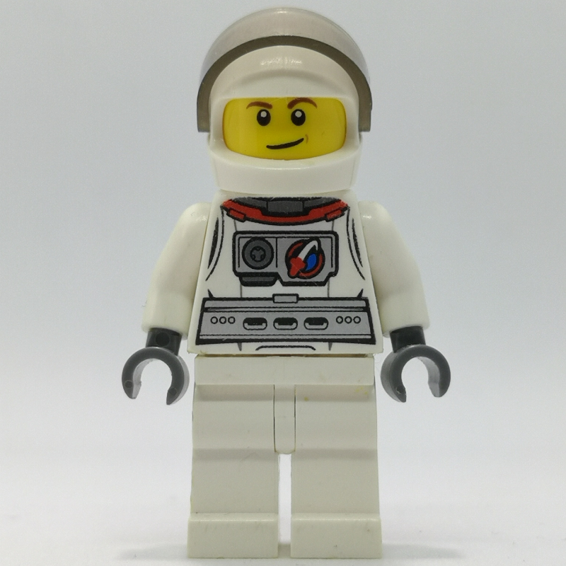 Lego Test Pilot, White Astronaut Suit, White Helmet with Visor
