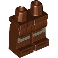 Lego Hips and Reddish Brown Legs with Coat Ends, Olive Green Robes print