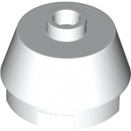 Lego Brick Round 2 x 2 Truncated Cone / White
