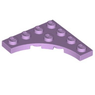 Lego Plate Special 4 x 4 with 3 x 3 Quarter Round Cutout / Lavender