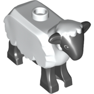 Lego Animal, Sheep with White Wool print / Black