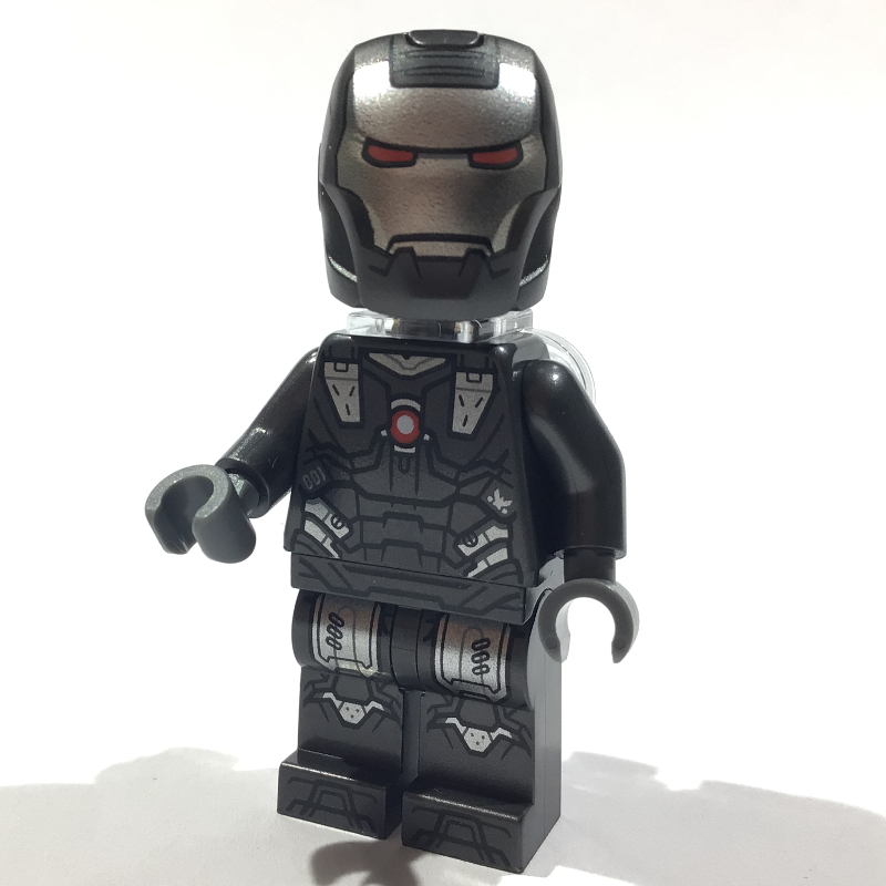 Lego War Machine, Trans-Clear Neck Bracket, Dark Bluish Gray Hands