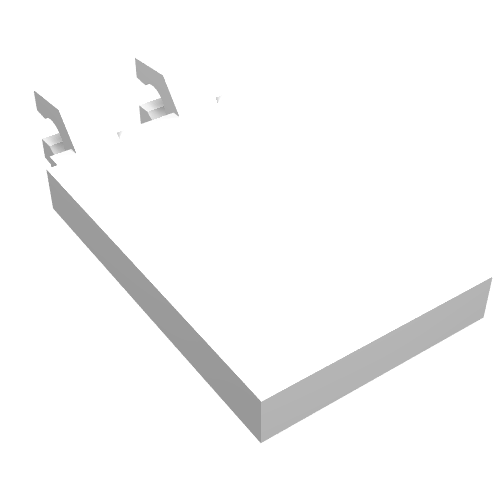 Lego Tile Special 2 x 3 with 2 Clips [Angled Clips] / White