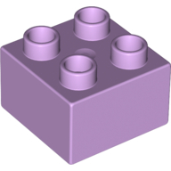 Lego Duplo Brick 2 x 2 / Lavender