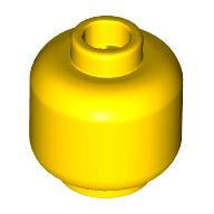 Lego Minifig Head [Plain] [Vented Stud - 2 Holes] / Yellow