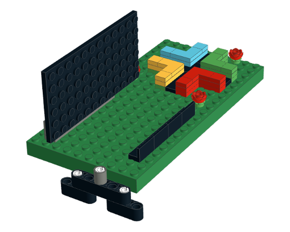 Lego phone stand with toy