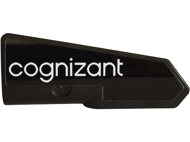 Lego Technic, Panel Fairing #22 Very Small Smooth, Side A with White 'cognizant' Pattern (Sticker) - Set 42240
