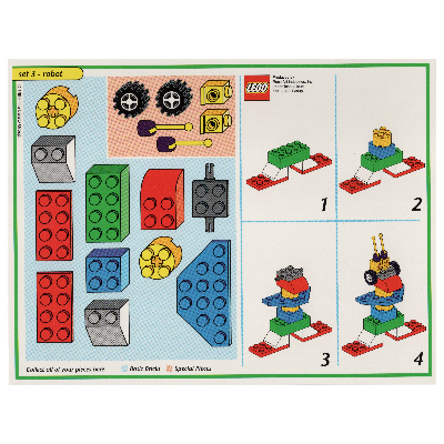 Lego Creator Board Game Model Card (Green): Robot