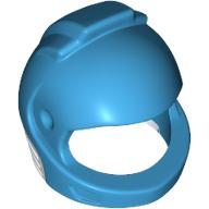 Lego Helmet Space, White Neck Pattern / Dark Azure