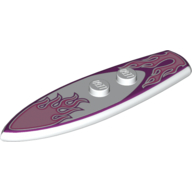 Lego Sports Surfboard Standard with Pink Flames Print