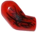 Lego Arm, Right with Black Tendrils Pattern (Carnage) / Red