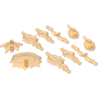 Lego Wave / Power Burst / Flame, 10 in Bag [Complete Set] / Trans-Orange