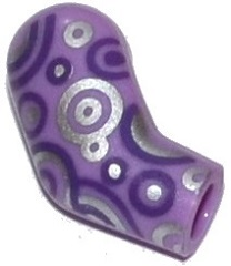 Lego Arm, Right with Dark Purple and Silver Circles Pattern
