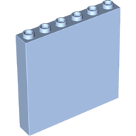 Lego Panel 1 x 6 x 5 / Bright Light Blue