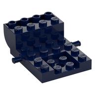 Lego Vehicle Base, Carriage 4 x 6 x 1 2/3 with Wheel Clip Pins / Dark Blue