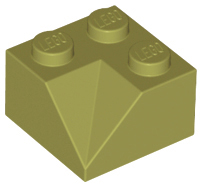 Lego Slope 45 2 x 2 Double Concave / Olive Green