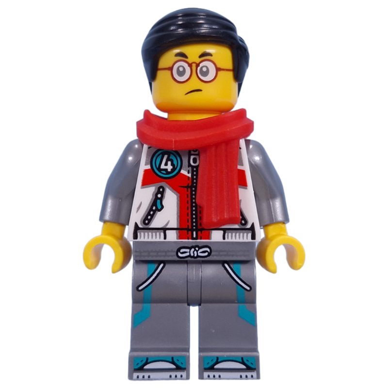 Lego Mr. Tang, White and Flat Silver Suit