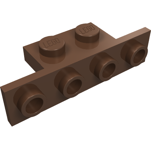 Lego Bracket 1 x 2 - 1 x 4 [Square Corners] / Brown