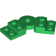 Lego Plate Angled 2 x 2 with Step and Hole in Center / Green