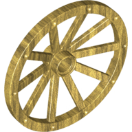 Lego Wheel Wagon Huge (43mm D.) / Pearl Gold