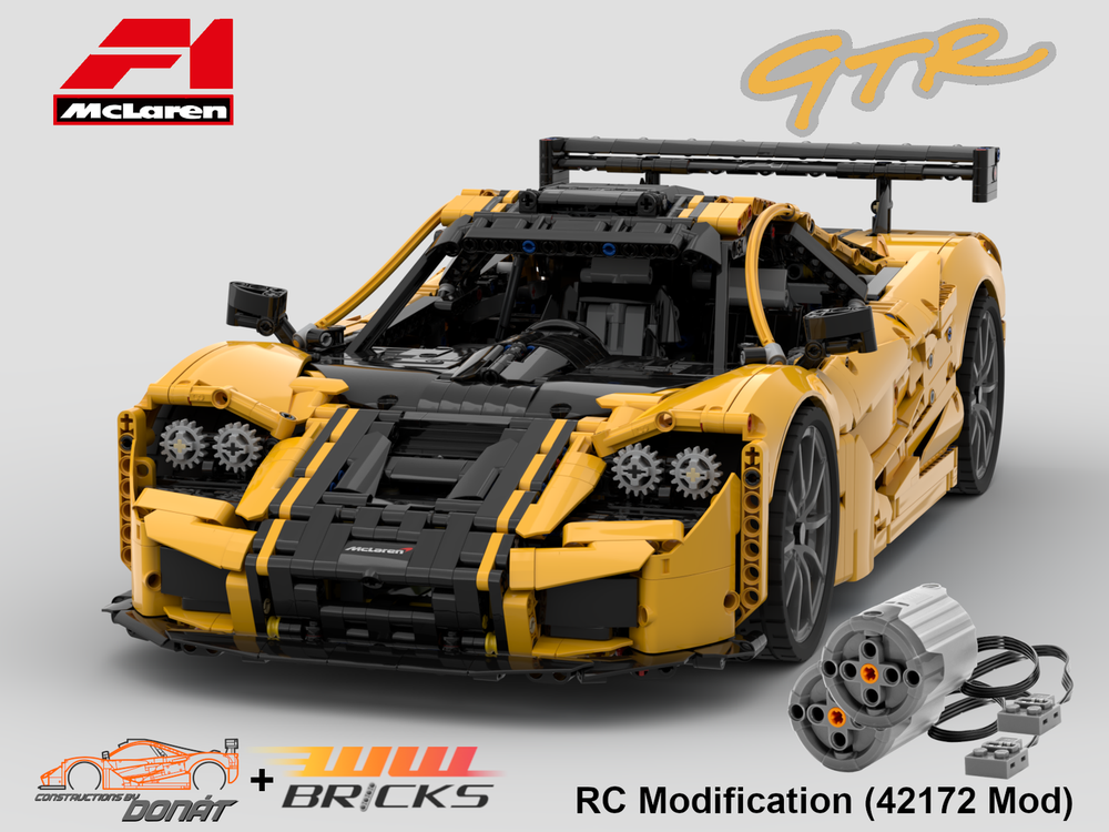 Lego McLaren F1 GTR RC Modification (without base instructions)