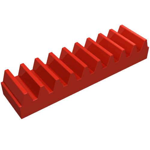 Lego Technic Gear Rack 1 x 4 / Red