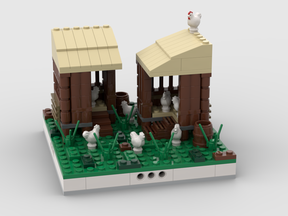 Lego Chicken coop for a Modular Village