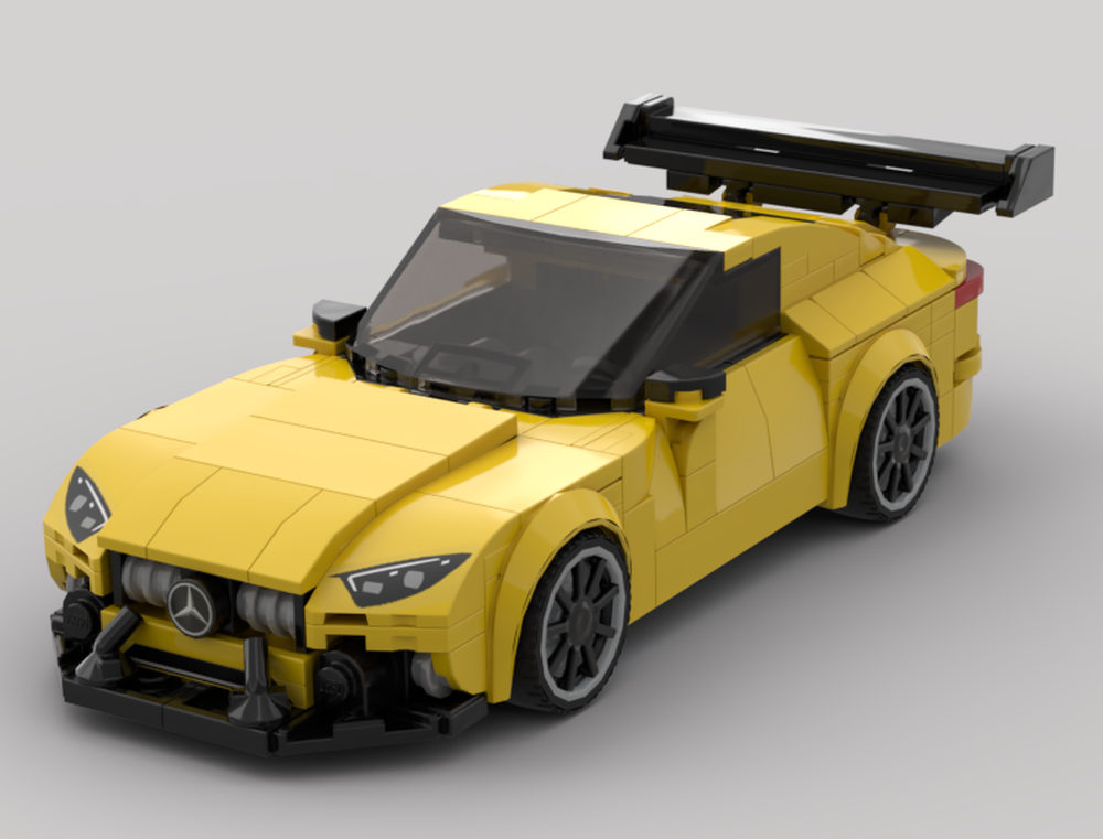 Lego Mercedes AMG GT Black Series Lego MOC Supercar Speed Champion Opening Hood With Detailed Engine