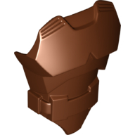 Lego Large Figure Torso Cover with Raised Belt [Plain] / Reddish Brown