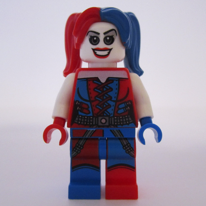 Lego Harley Quinn in Blue and Red Outfit and Hair