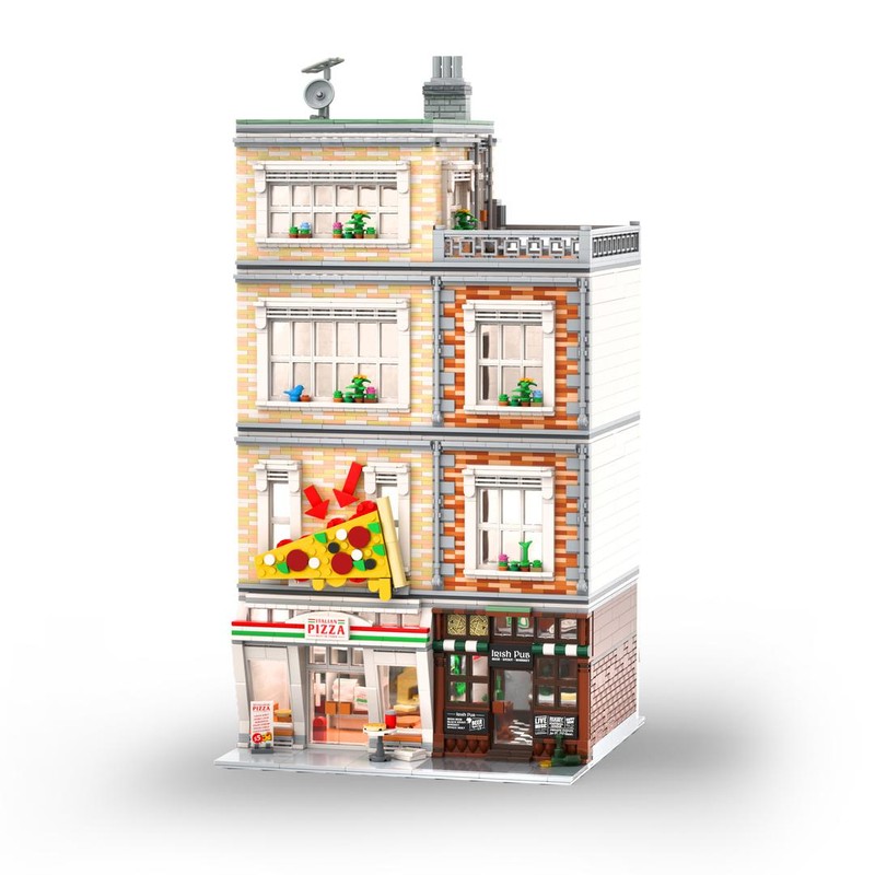Lego Irish Pub & Pizza Restaurant – City Corner Modular Building