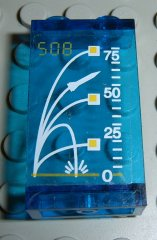 Lego Panel 1 x 2 x 3 - Solid Studs with '508' and Launch Command Display Pattern (Sticker) - Set 6452