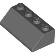 Lego Brick Sloped 45° 2 x 4 / Dark Bluish Gray
