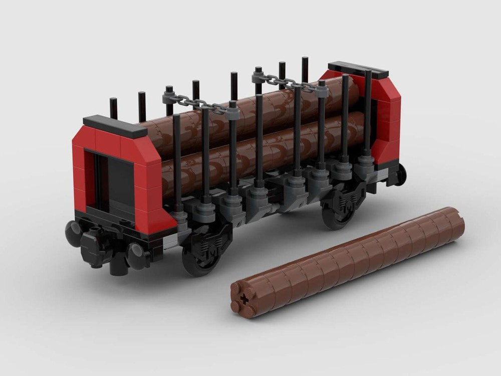 Lego logging railcart