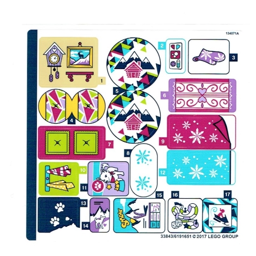 Lego Sticker Sheet for Set 41323-1 / [No Color/Any Color]
