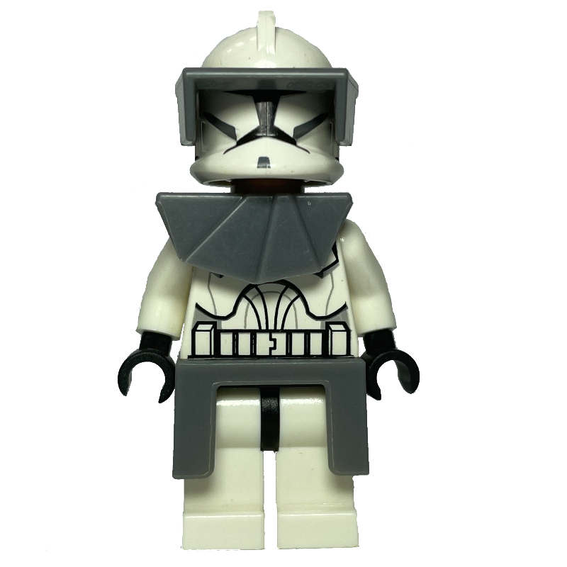 Lego Clone Trooper, Phase I Armor, Dark Bluish Gray Pauldron and Kama