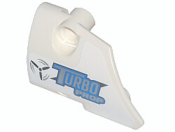 Lego Technic, Panel Fairing # 1 Small Smooth Short, Side A with Propeller and 'TURBO PROP' Pattern (Sticker) - Set 42025