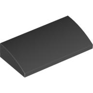 Lego Brick Curved 2 x 4 x 2/3 No Studs [No Bottom Tubes] / Black