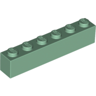 Lego Brick 1 x 6 / Sand Green