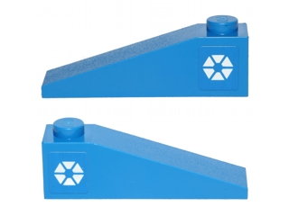 Lego Slope 18 4 x 1 with White Triangles in Hexagonal Pattern on Both Sides (SW Separatists Insignia) (Stickers) - Set 75012