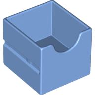 Lego Duplo Drawer 2 x 2 with Semicircle Cutout / Medium Blue