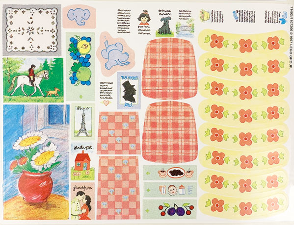 Lego Sticker Sheet 1 for Set 3290-1