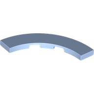 Lego Tile 4 x 4 Curved, Macaroni / Bright Light Blue