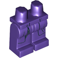 Lego Hips and Dark Purple Legs with Coattails and White Cord Print (Joker)