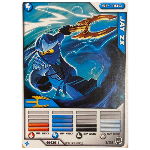 Lego Trading Card, Ninjago Deck #2: 9 - Jay ZX - North American Version